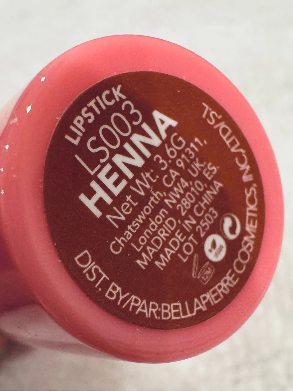 Rachel Couture Matte Lipstick in Henna 3.6g BRAND NEW IN BOX